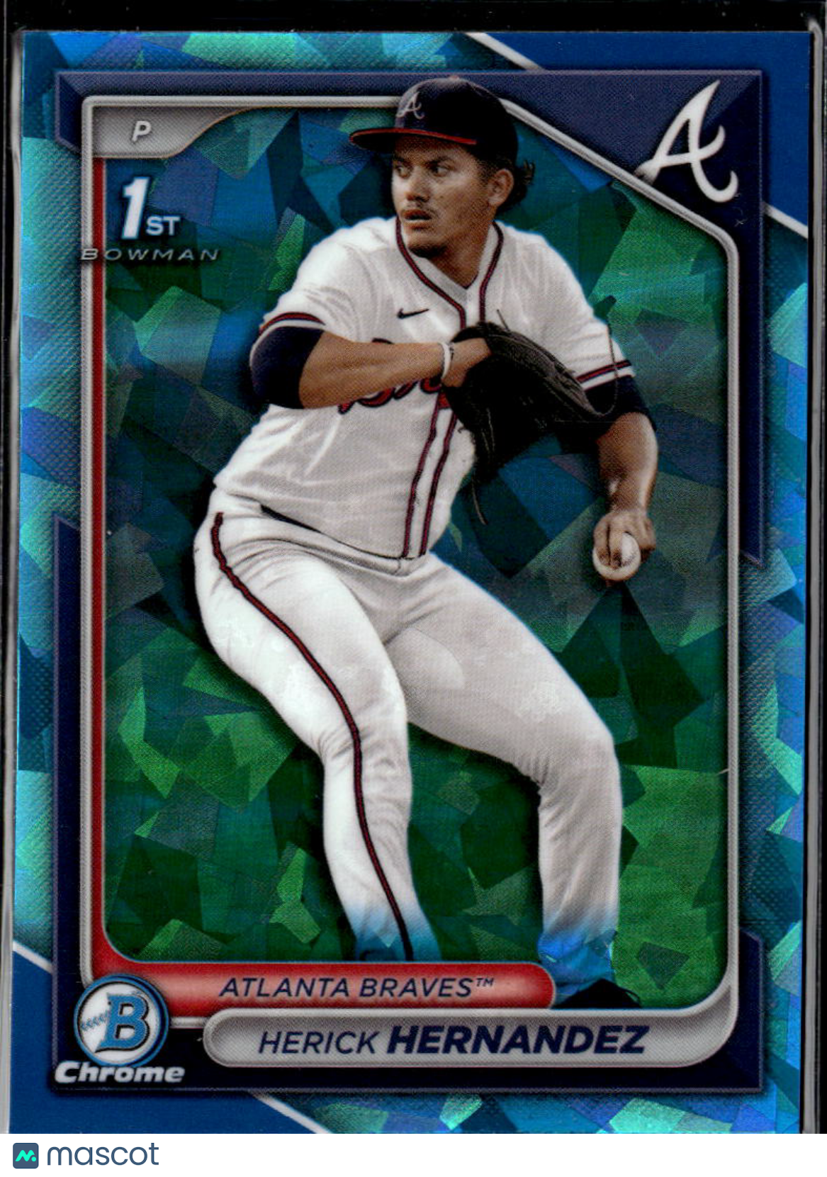 Herick Hernandez 2024 Bowman Chrome 1st Sapphire Atlanta Braves