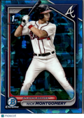 Nick Montgomery 2024 Bowman Chrome 1st Sapphire Atlanta Braves