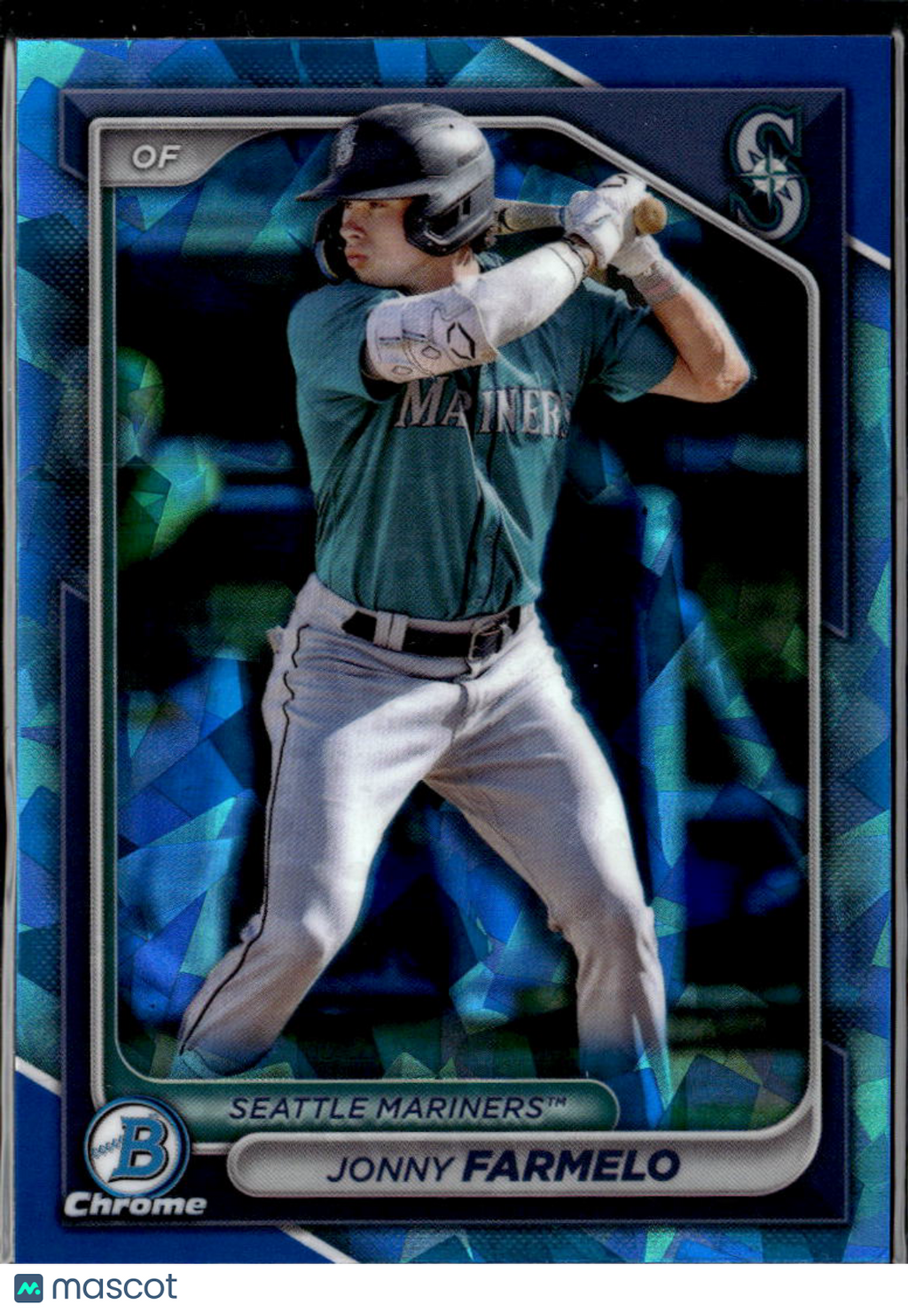 Jonny Farmelo 2024 Bowman Chrome Sapphire Seattle Mariners