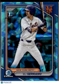 Eli Serrano 2024 Bowman Chrome 1st Sapphire New York Mets