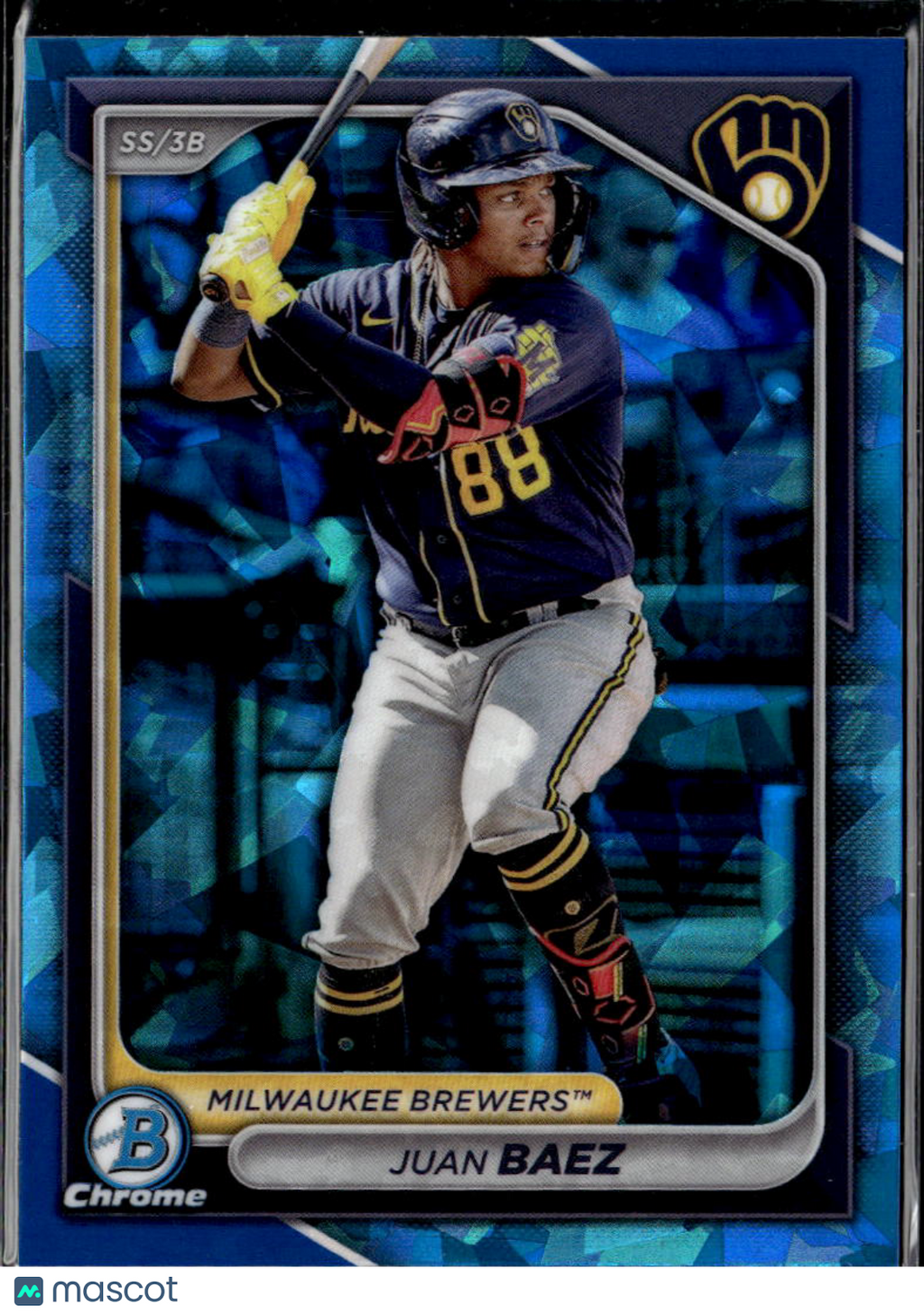 Juan Baez 2024 Bowman Chrome Sapphire Milwaukee Brewers