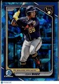 Juan Baez 2024 Bowman Chrome Sapphire Milwaukee Brewers