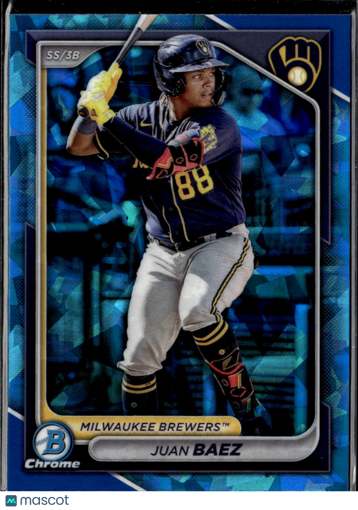 Juan Baez 2024 Bowman Chrome Sapphire Milwaukee Brewers