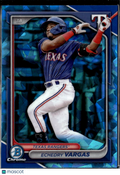 Echedry Vargas 2024 Bowman Chrome Blue Sapphire Refractor Texas Rangers