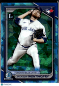 Jackson Wentworth 2024 Bowman Chrome 1st Sapphire Toronto Blue Jays