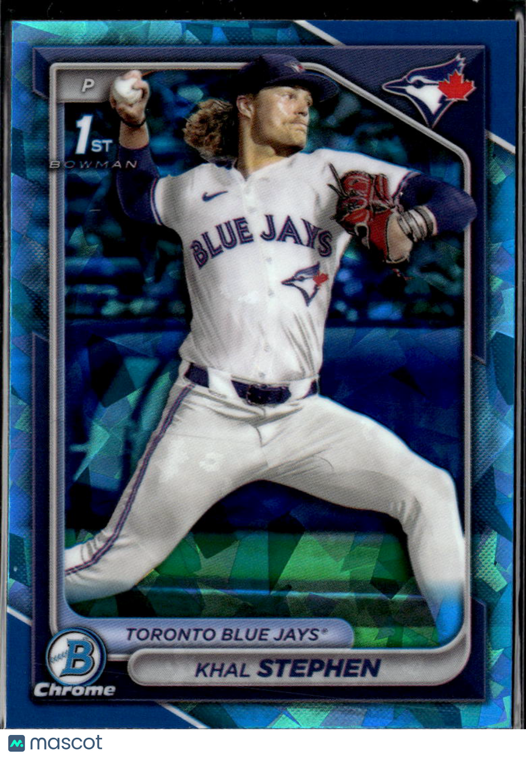 Khal Stephen 2024 Bowman Chrome 1st Sapphire Toronto Blue Jays