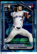 Khal Stephen 2024 Bowman Chrome 1st Sapphire Toronto Blue Jays