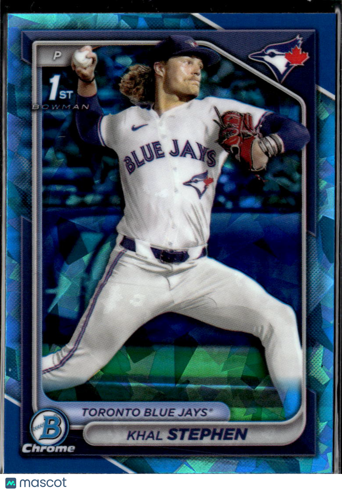 Khal Stephen 2024 Bowman Chrome 1st Sapphire Toronto Blue Jays