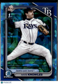 Nate Knowles 2024 Bowman Chrome 1st Sapphire Tampa Bay Rays