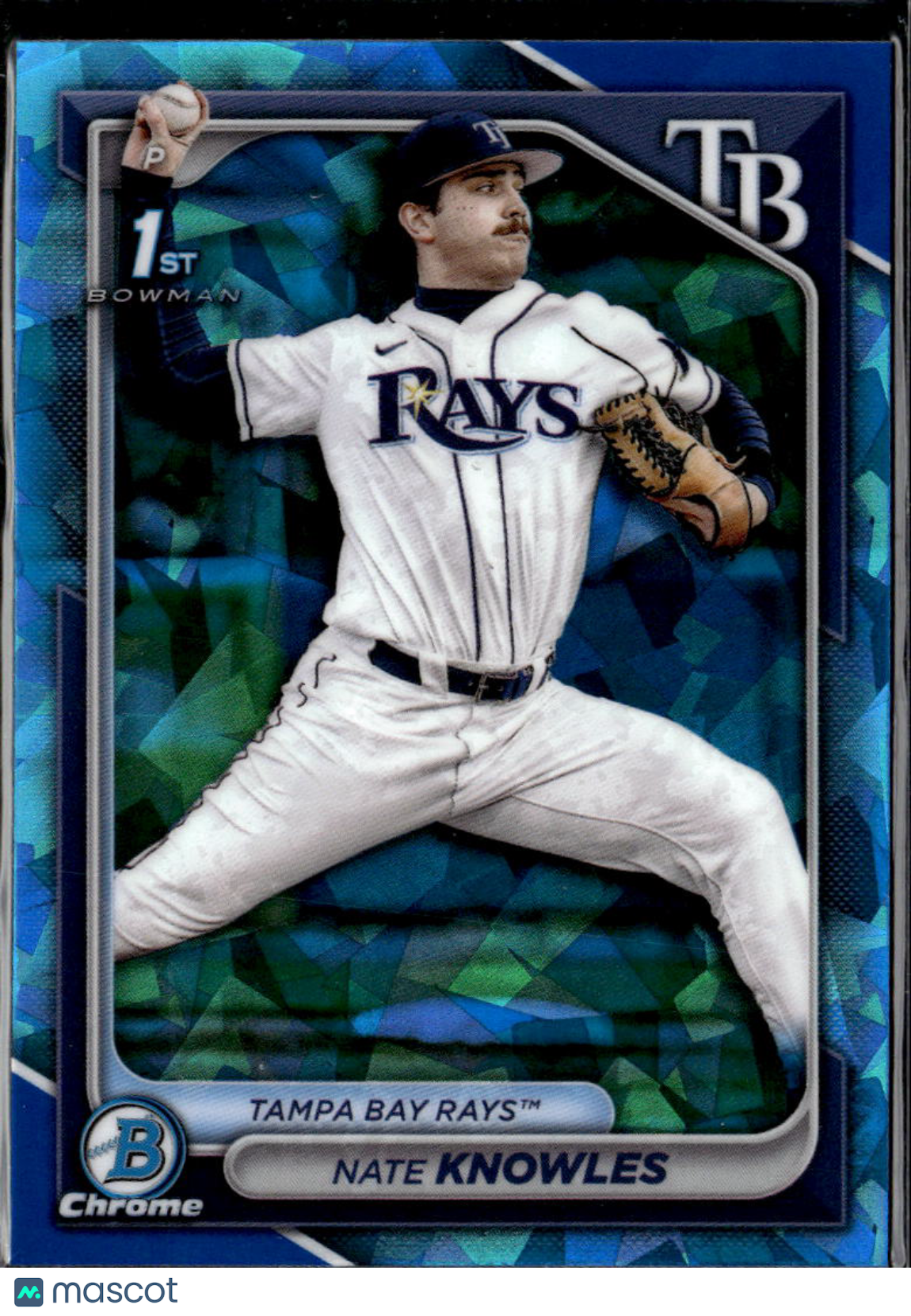 Nate Knowles 2024 Bowman Chrome 1st Sapphire Tampa Bay Rays