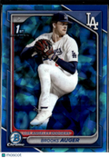 Brooks Auger 2024 Bowman Chrome 1st Sapphire Los Angeles Dodgers