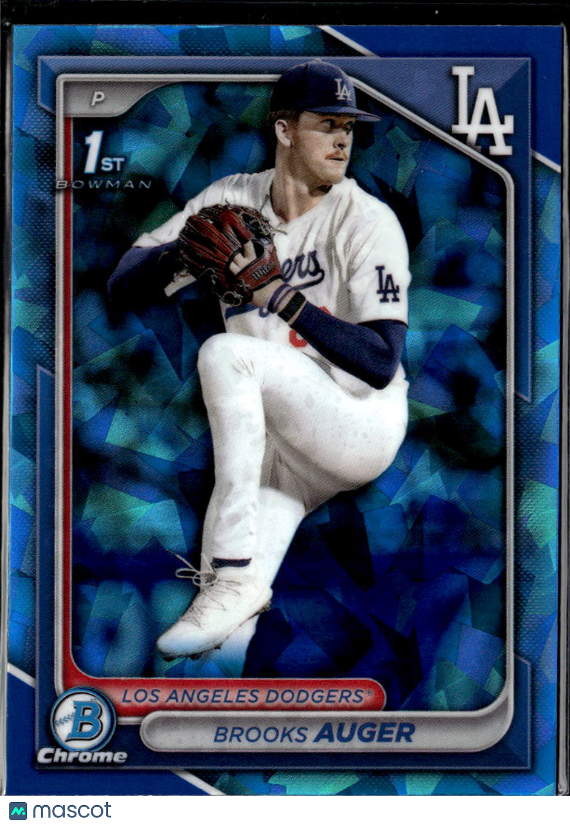 Brooks Auger 2024 Bowman Chrome 1st Sapphire Los Angeles Dodgers