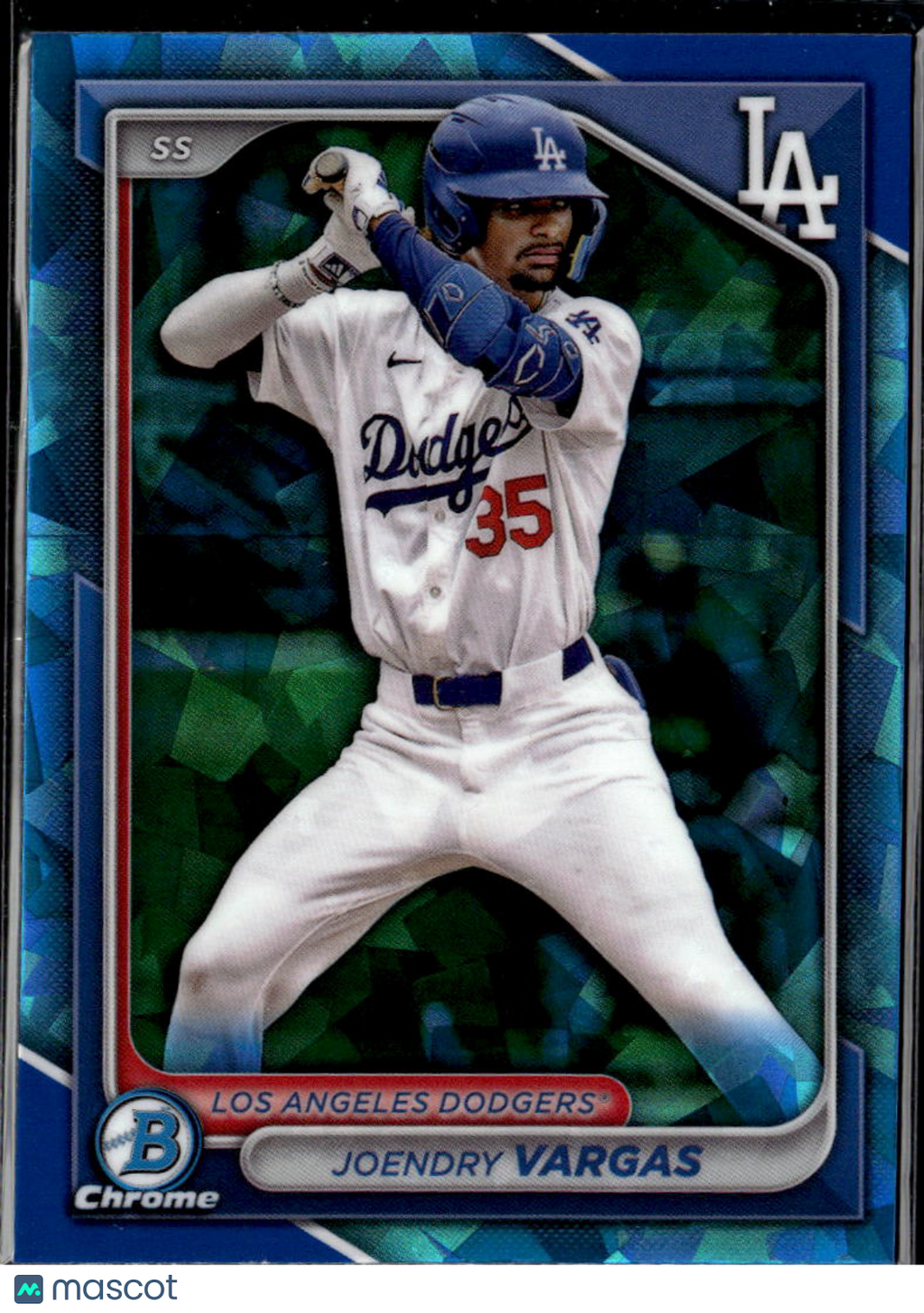 Joendry Vargas 2024 Bowman Chrome Sapphire Refractor Los Angeles Dodgers