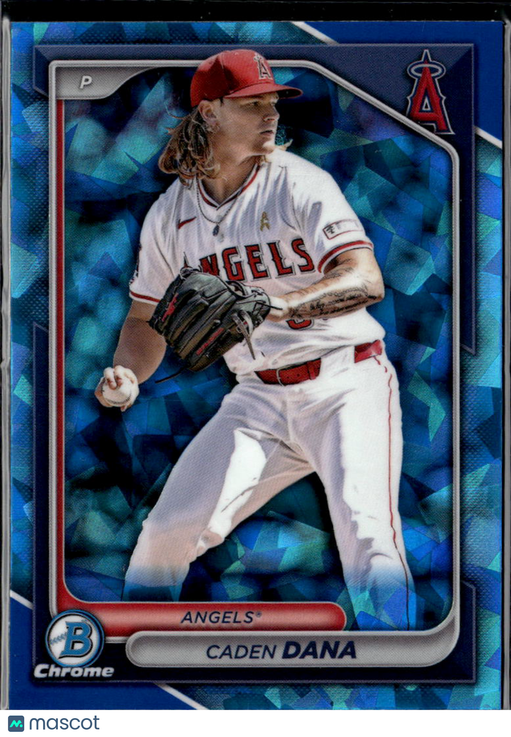 Caden Dana 2024 Bowman Chrome Blue Sapphire Refractor Los Angeles Angels