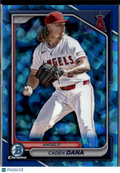 Caden Dana 2024 Bowman Chrome Blue Sapphire Refractor Los Angeles Angels