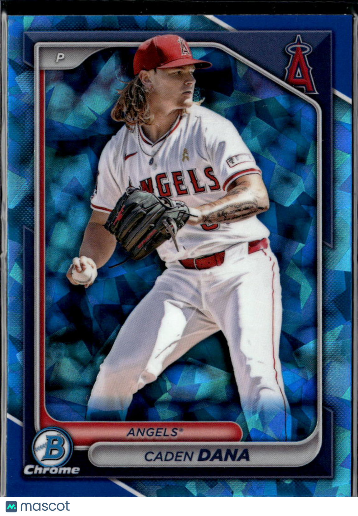 Caden Dana 2024 Bowman Chrome Blue Sapphire Refractor Los Angeles Angels