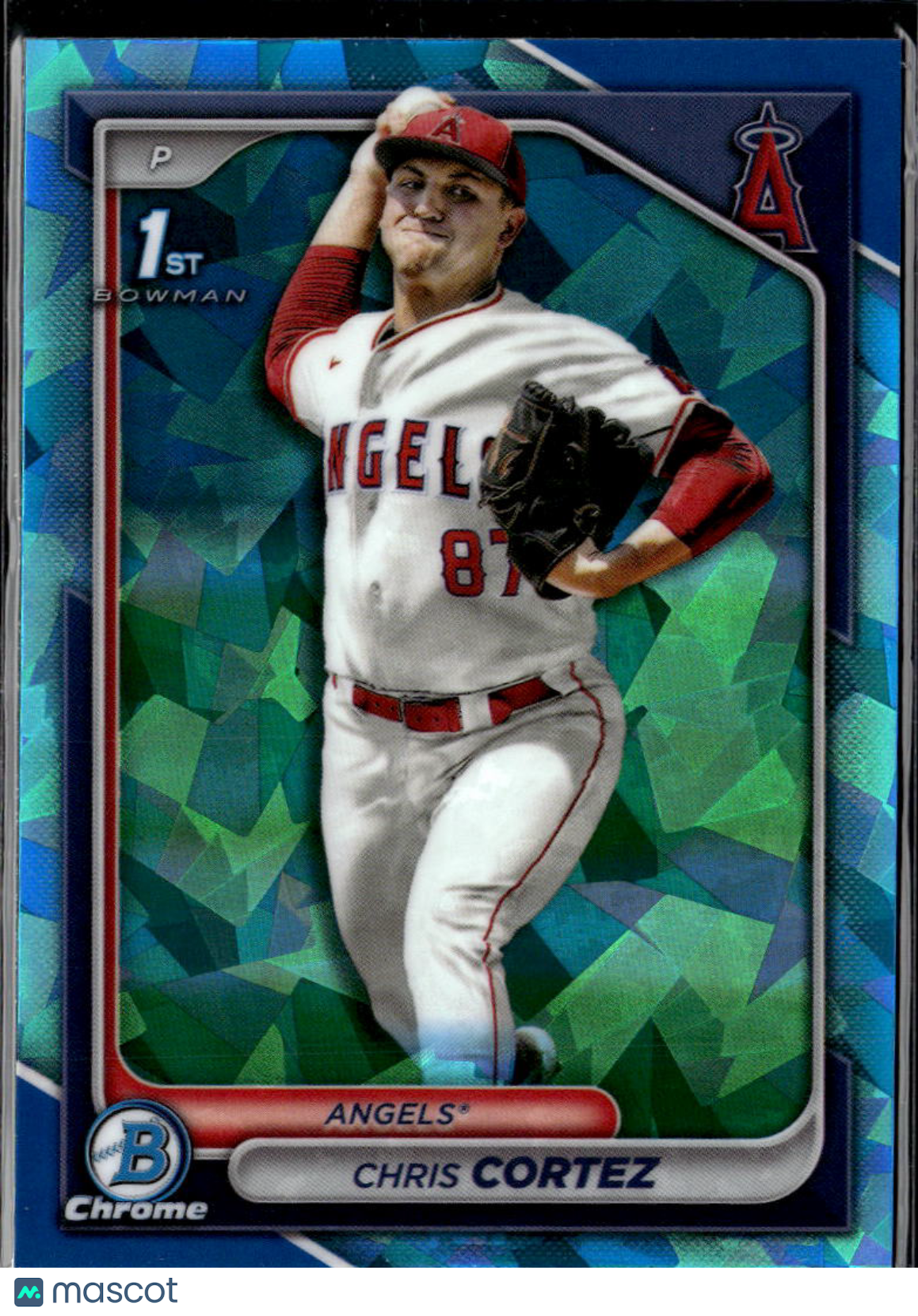 Chris Cortez 2024 Bowman Chrome 1st Sapphire Los Angeles Angels