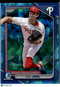 Mick Abel 2024 Bowman Chrome Blue Sapphire Refractor Philadelphia Phillies