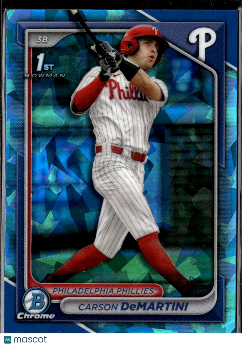 Carson DeMartini 2024 Bowman Chrome 1st Sapphire Philadelphia Phillies
