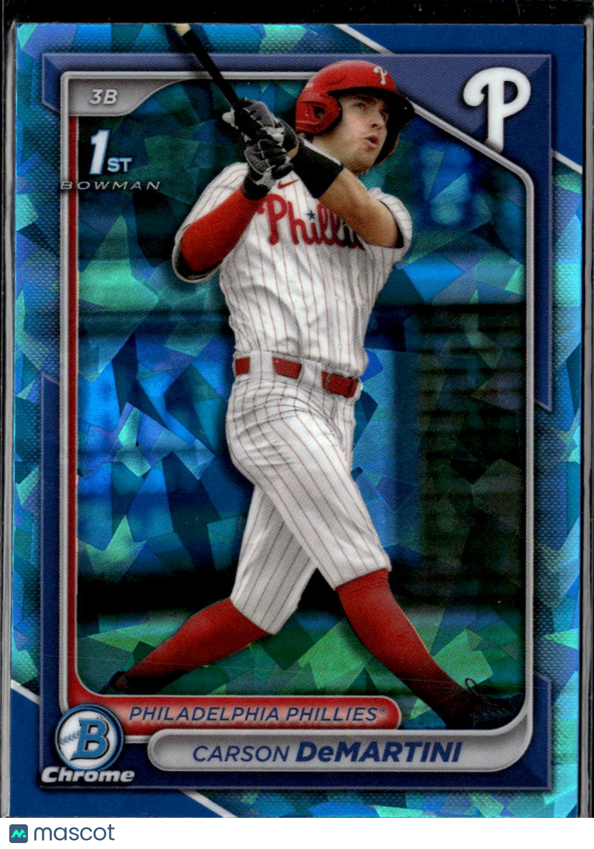 Carson DeMartini 2024 Bowman Chrome 1st Sapphire Philadelphia Phillies
