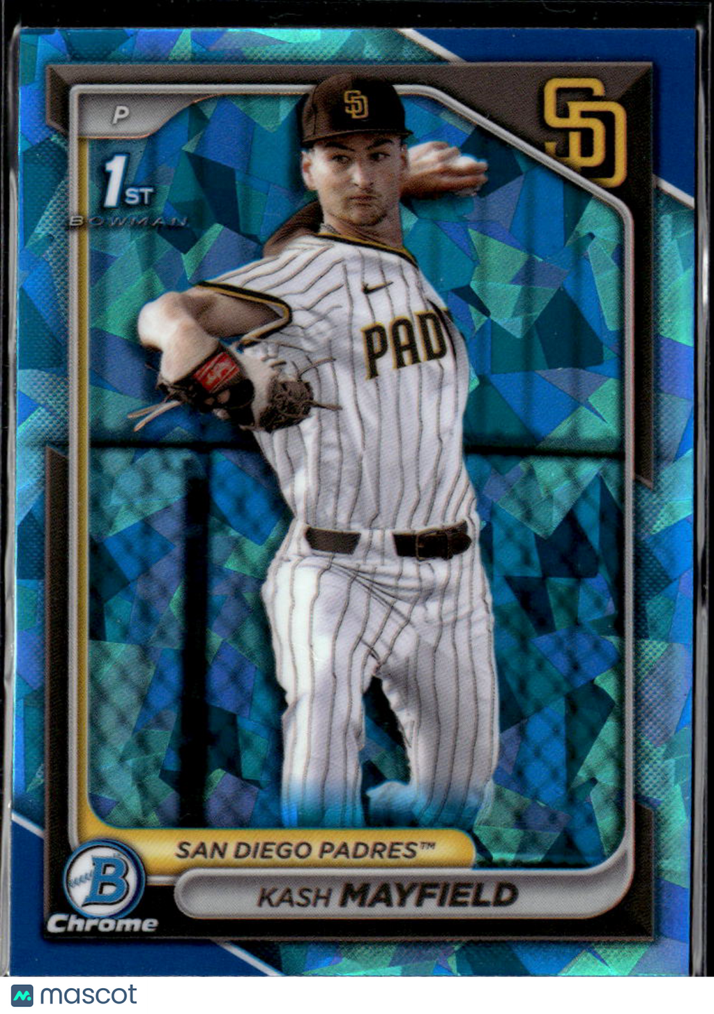 Kash Mayfield 2024 Bowman Chrome 1st Sapphire San Diego Padres