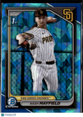 Kash Mayfield 2024 Bowman Chrome 1st Sapphire San Diego Padres