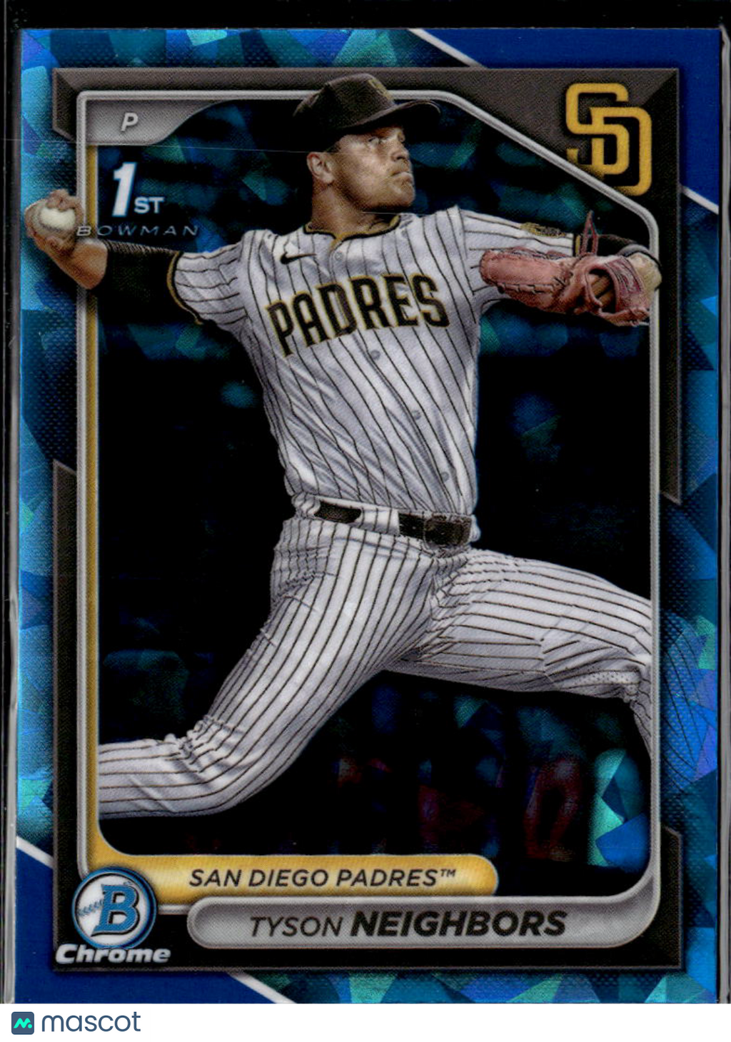 Tyson Neighbors 2024 Bowman Chrome 1st Sapphire San Diego Padres