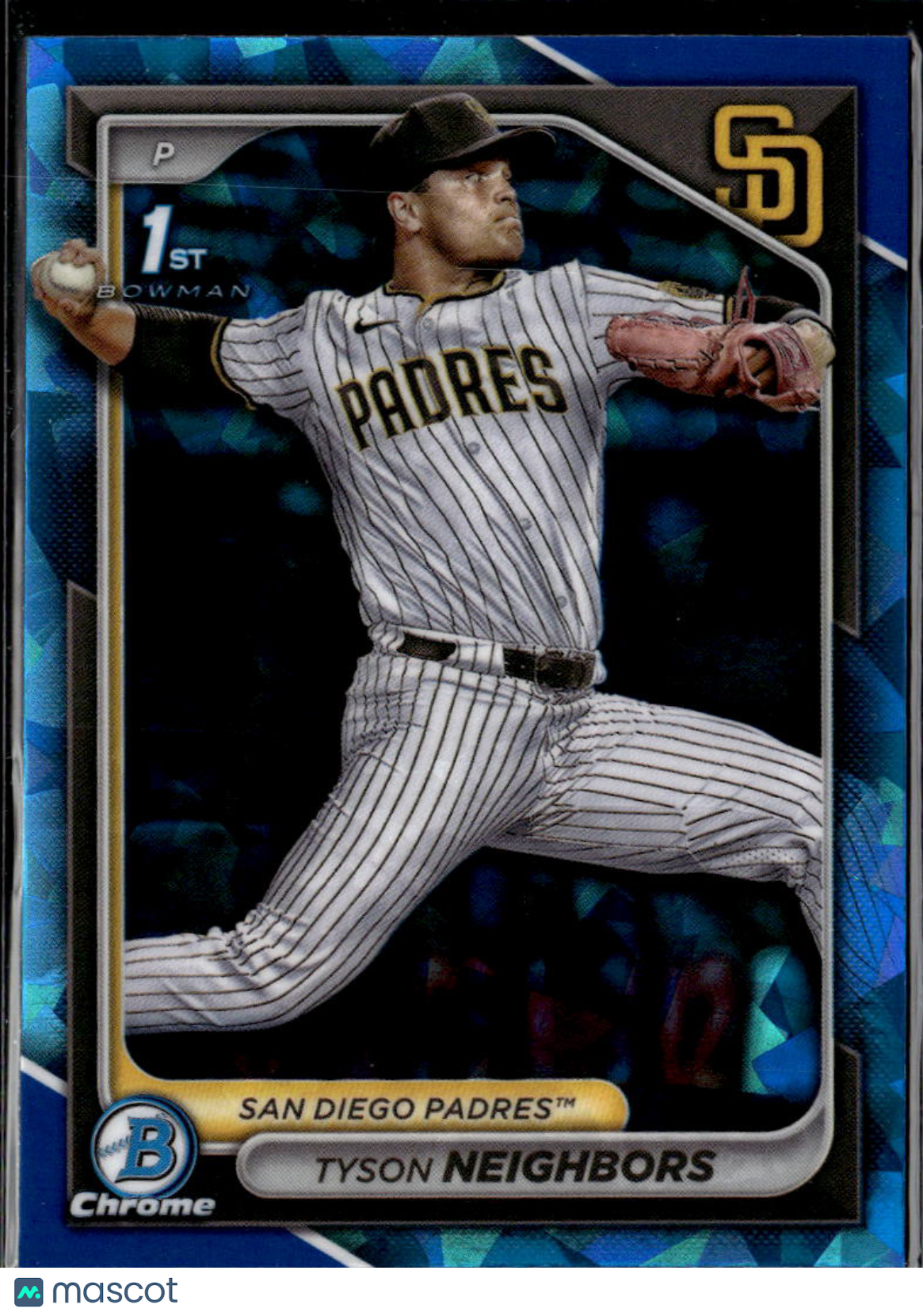 Tyson Neighbors 2024 Bowman Chrome 1st Sapphire San Diego Padres