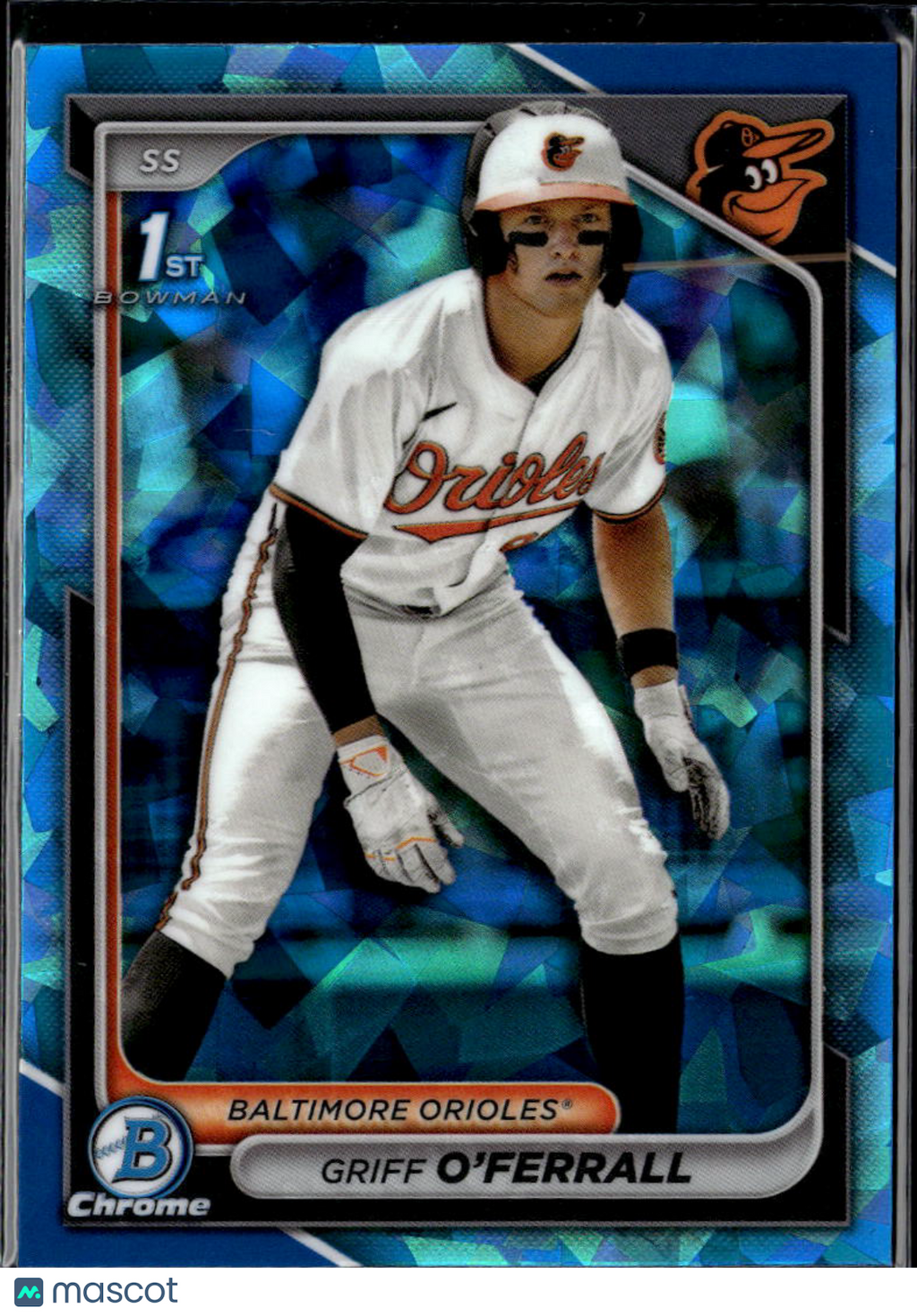 Griff O'Ferrall 2024 Bowman Chrome 1st Sapphire Baltimore Orioles