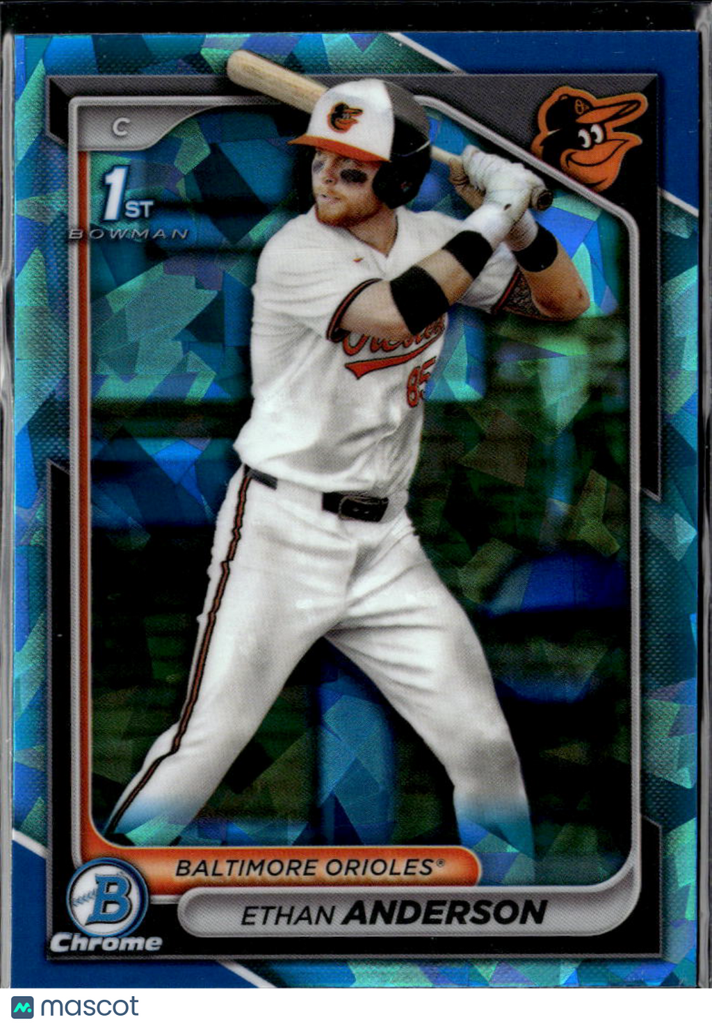 Ethan Anderson 2024 Bowman Chrome 1st Sapphire Baltimore Orioles
