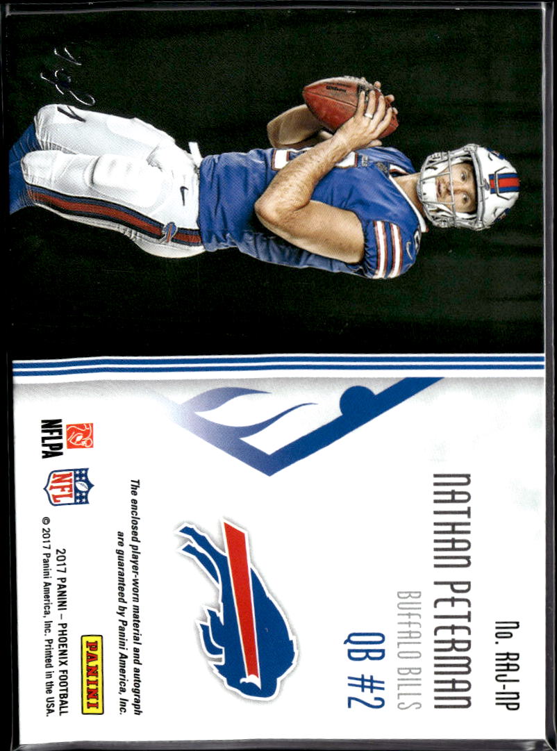 Nathan Peterman 2017 Phoenix Auto Autograph NIKE Swoosh RC 1/1 Buffalo Bills