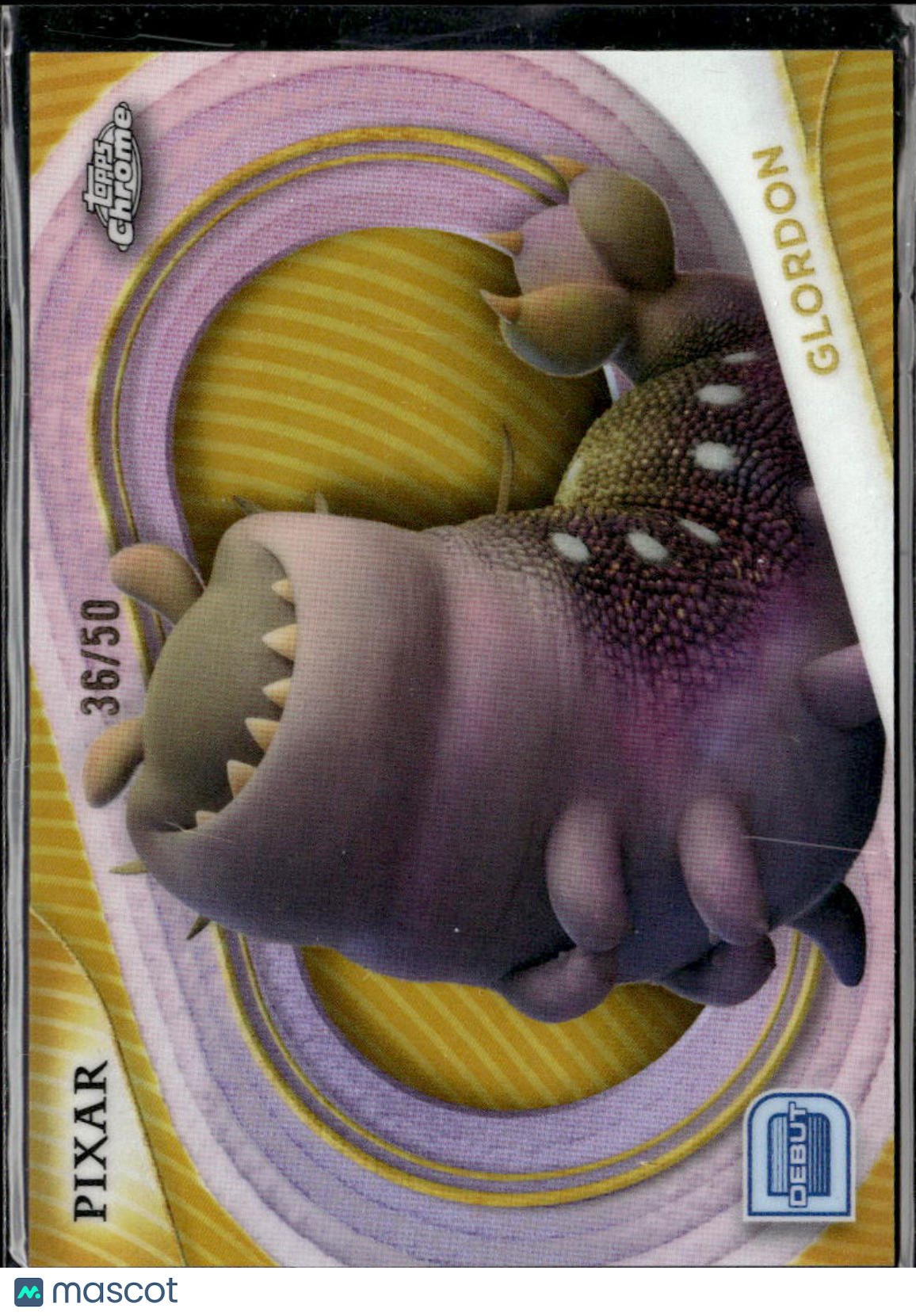 Glordon 2025 Topps Chrome Disney Debut GOLD Refractor 36/50 #140