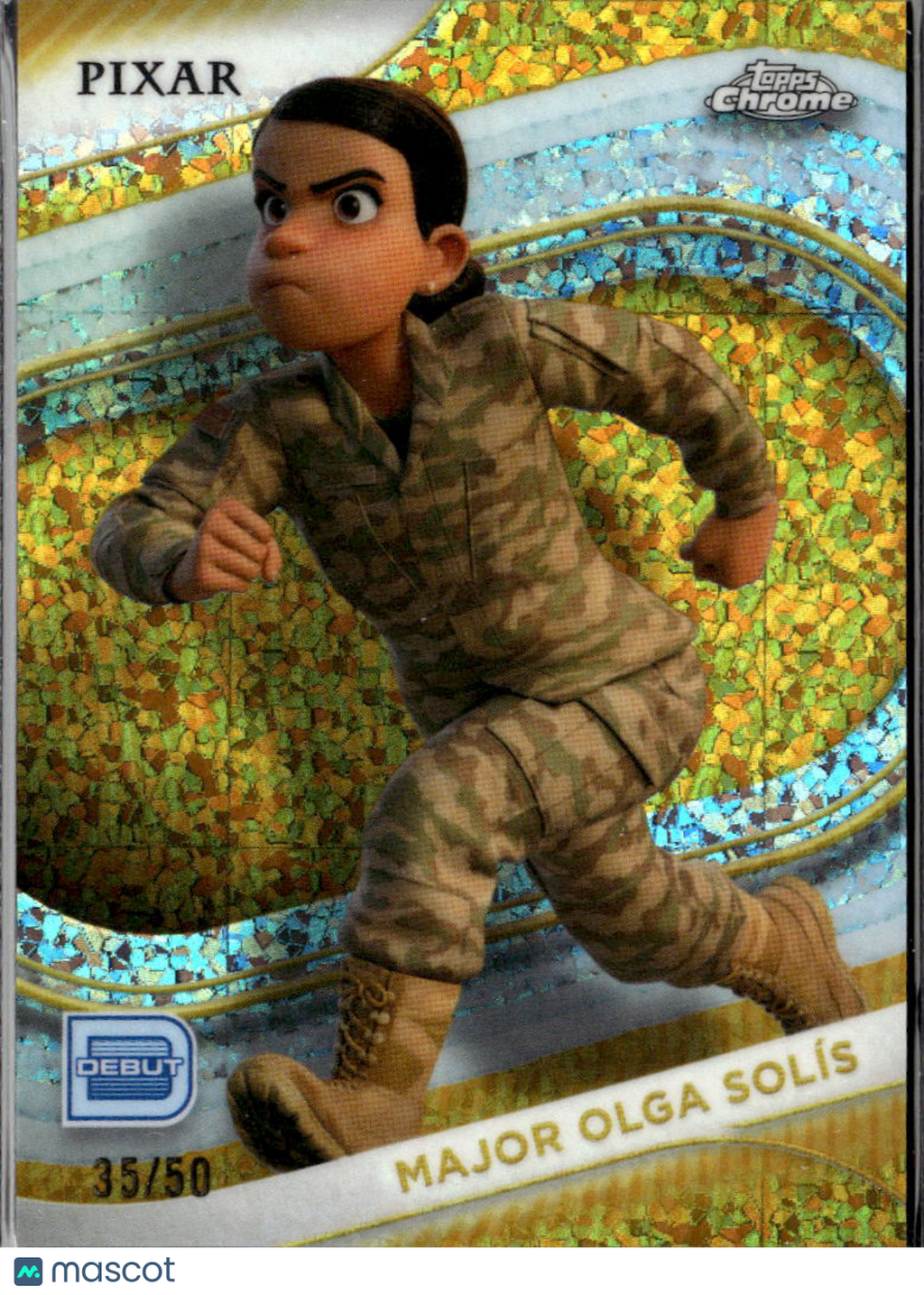 Major Olga Solis 2025 Topps Chrome Disney Debut GOLD Refractor 35/50 #136