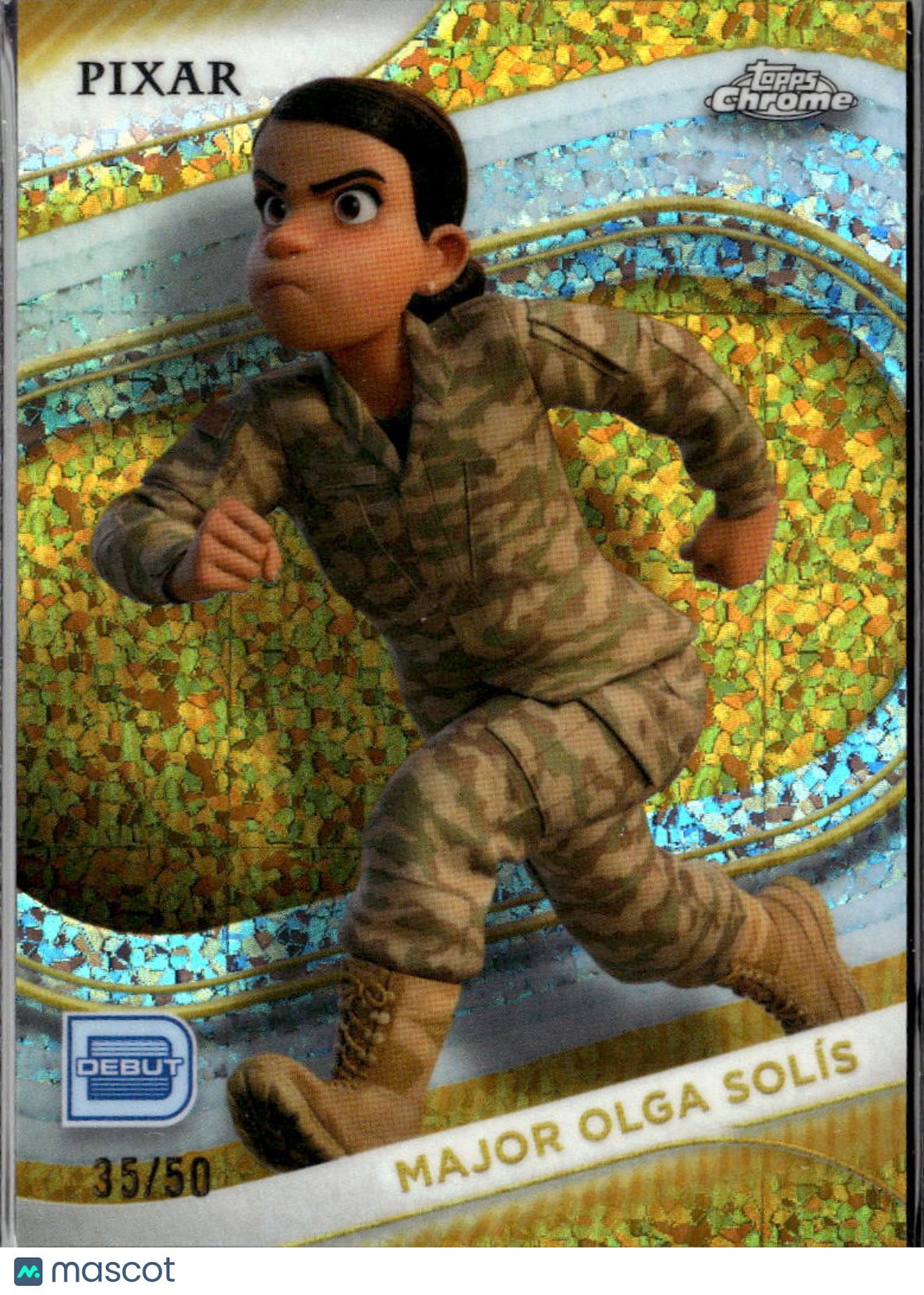 Major Olga Solis 2025 Topps Chrome Disney Debut GOLD Refractor 35/50 #136