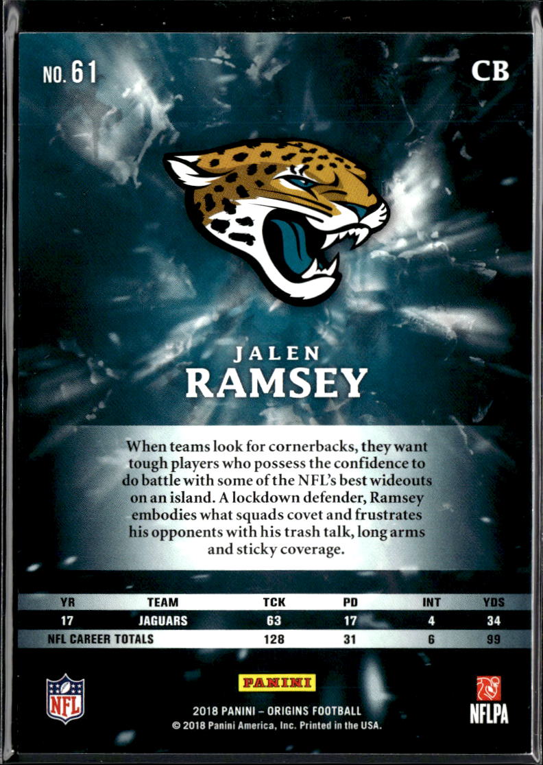 Jalen Ramsey 2018 Origins Aqua 9/25 Jacksonville Jaguars