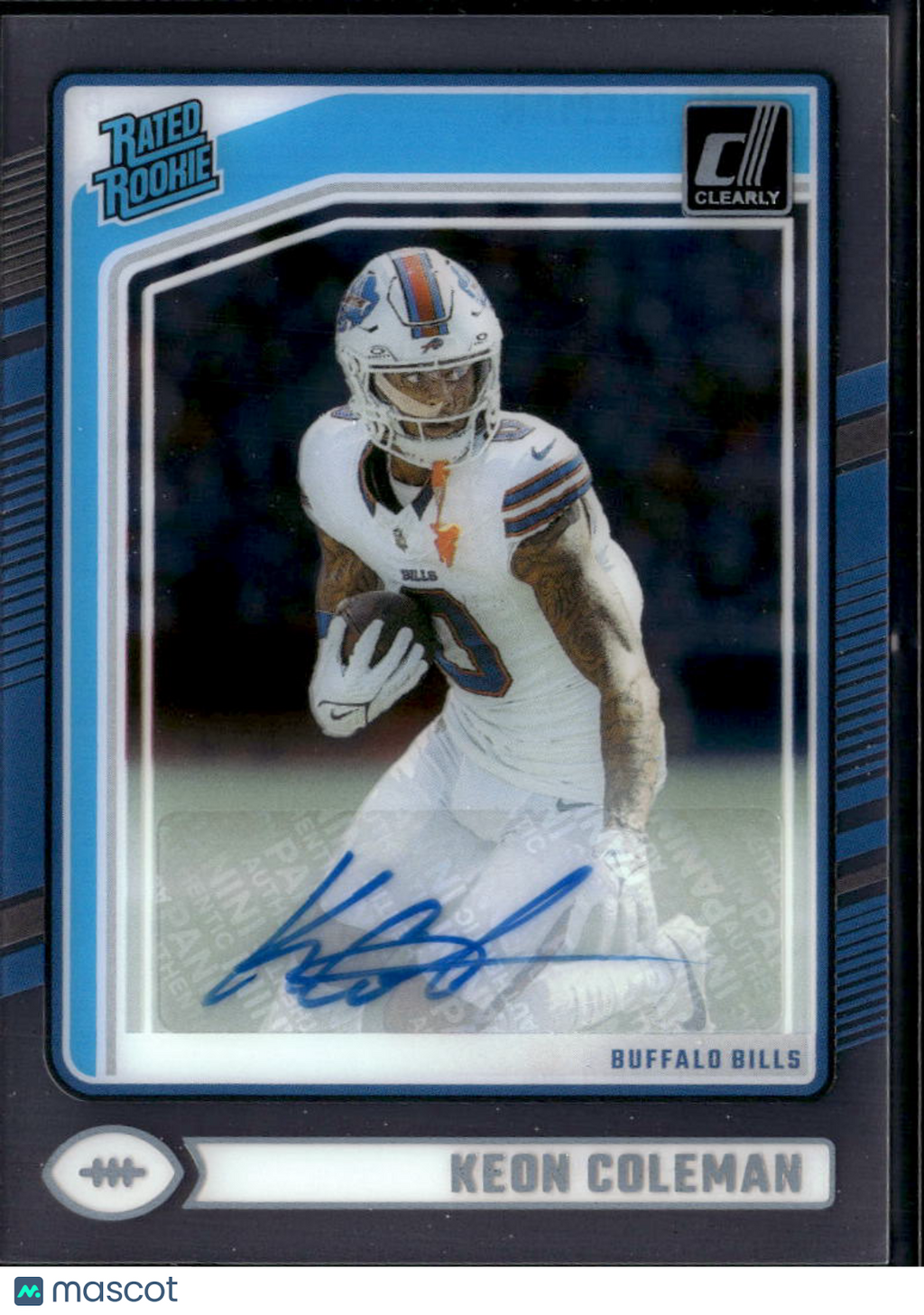 Keon Coleman 2024 Clearly Donruss Auto Autograph RC Buffalo Bills