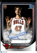 Lachlan Olbrich 2025 Bowman Chrome Auto Autograph RC Chicago Bulls