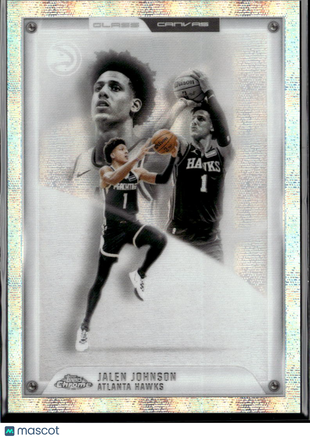 Jalen Johnson 2025-26 Topps Chrome Glass Canvas CASE HIT Atlanta Hawks