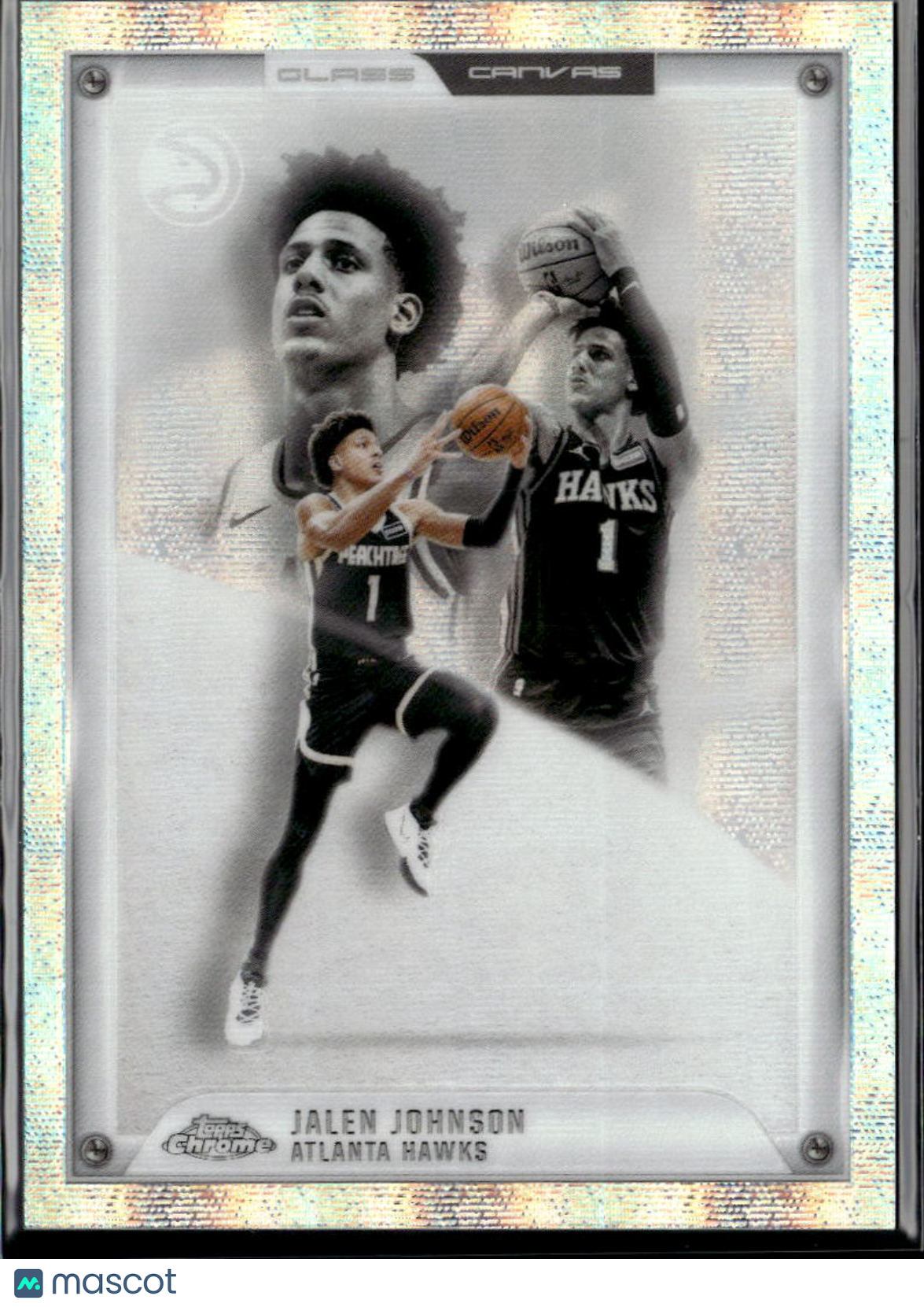 Jalen Johnson 2025-26 Topps Chrome Glass Canvas CASE HIT Atlanta Hawks