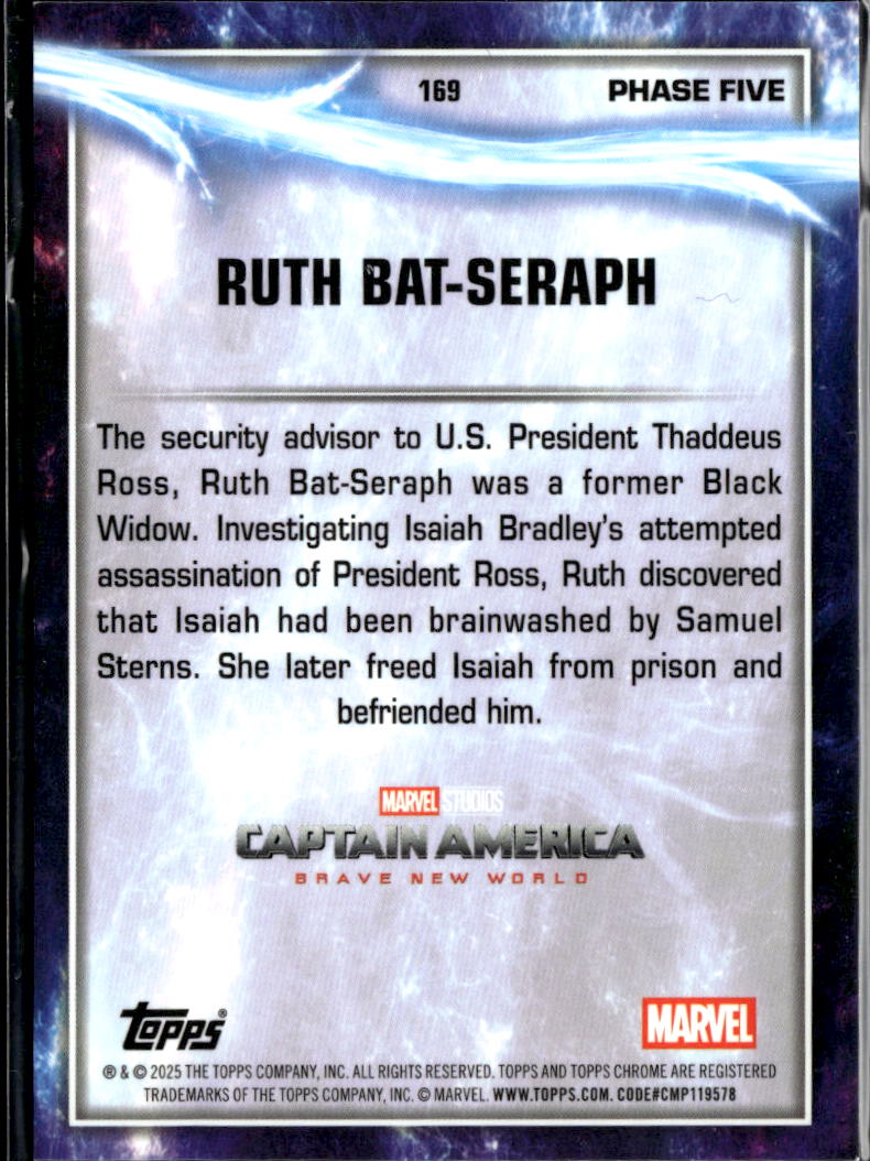Ruth Bat-Seraph 2025 Topps Chrome Marvel GOLD Refractor Debut 17/50 #169
