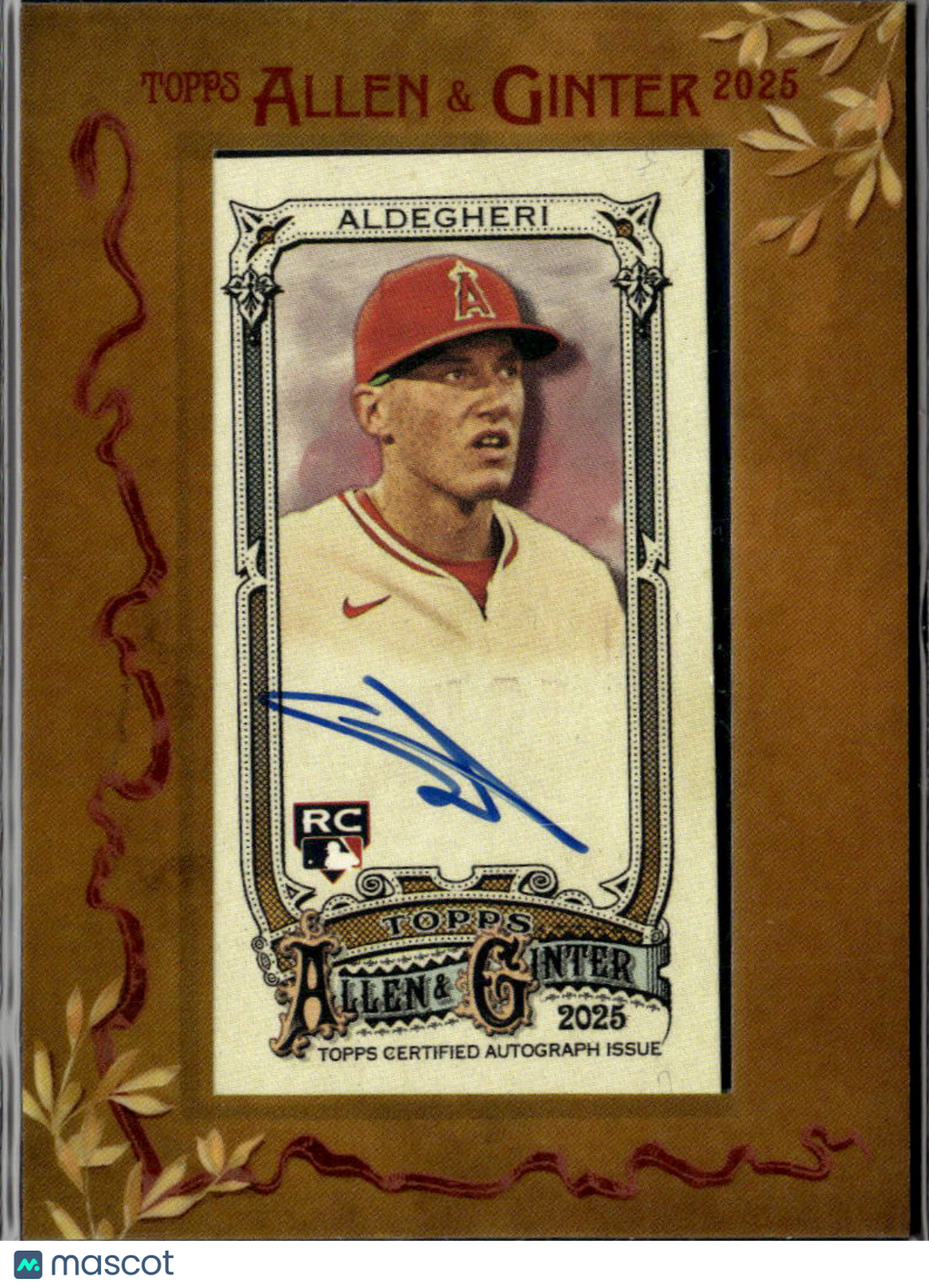 Samuel Aldegheri 2025 Topps Allen & Ginter Auto Autograph Los Angeles Angels