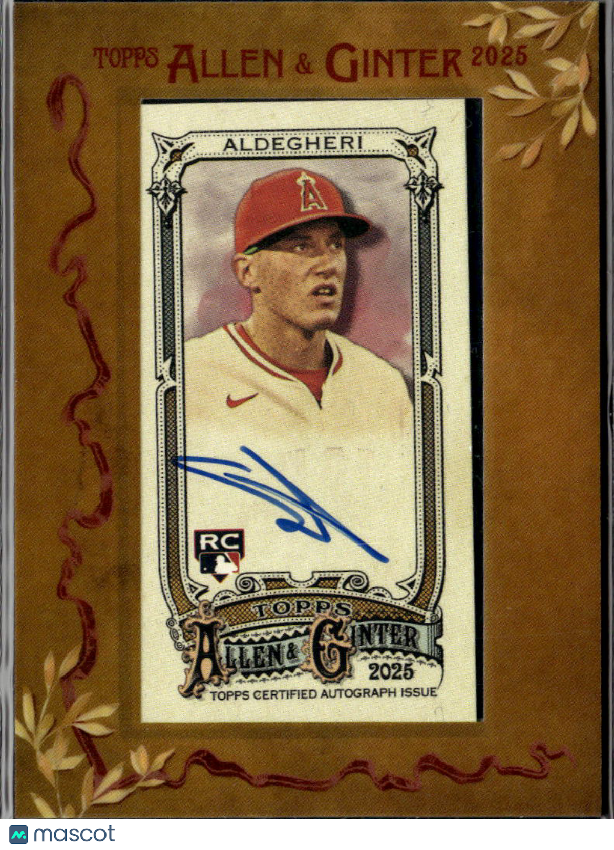 Samuel Aldegheri 2025 Topps Allen & Ginter Auto Autograph Los Angeles Angels