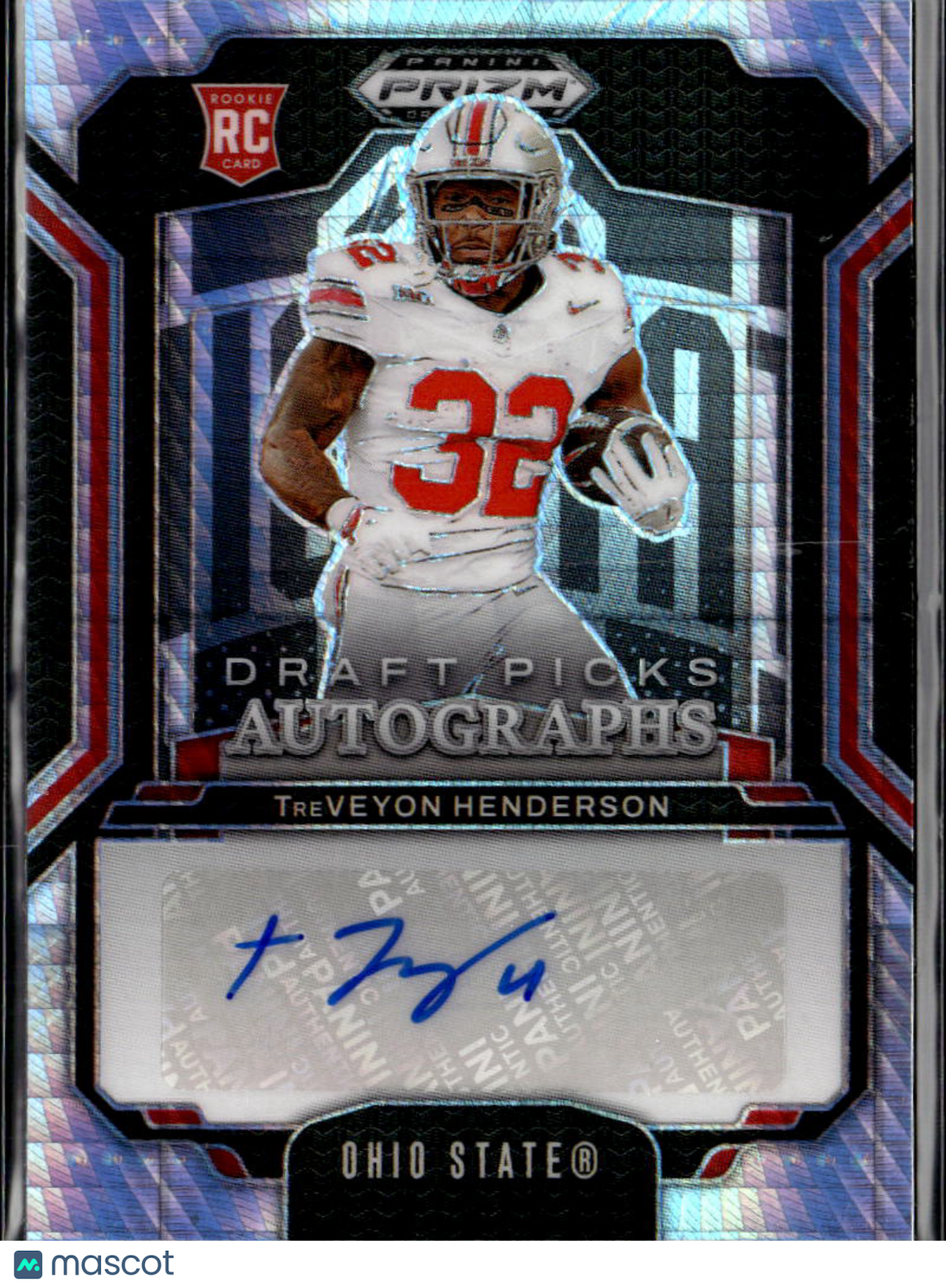 TreVeyon Henderson 2025 Prizm Draft Picks Auto Autograph RC Ohio State Buckeyes