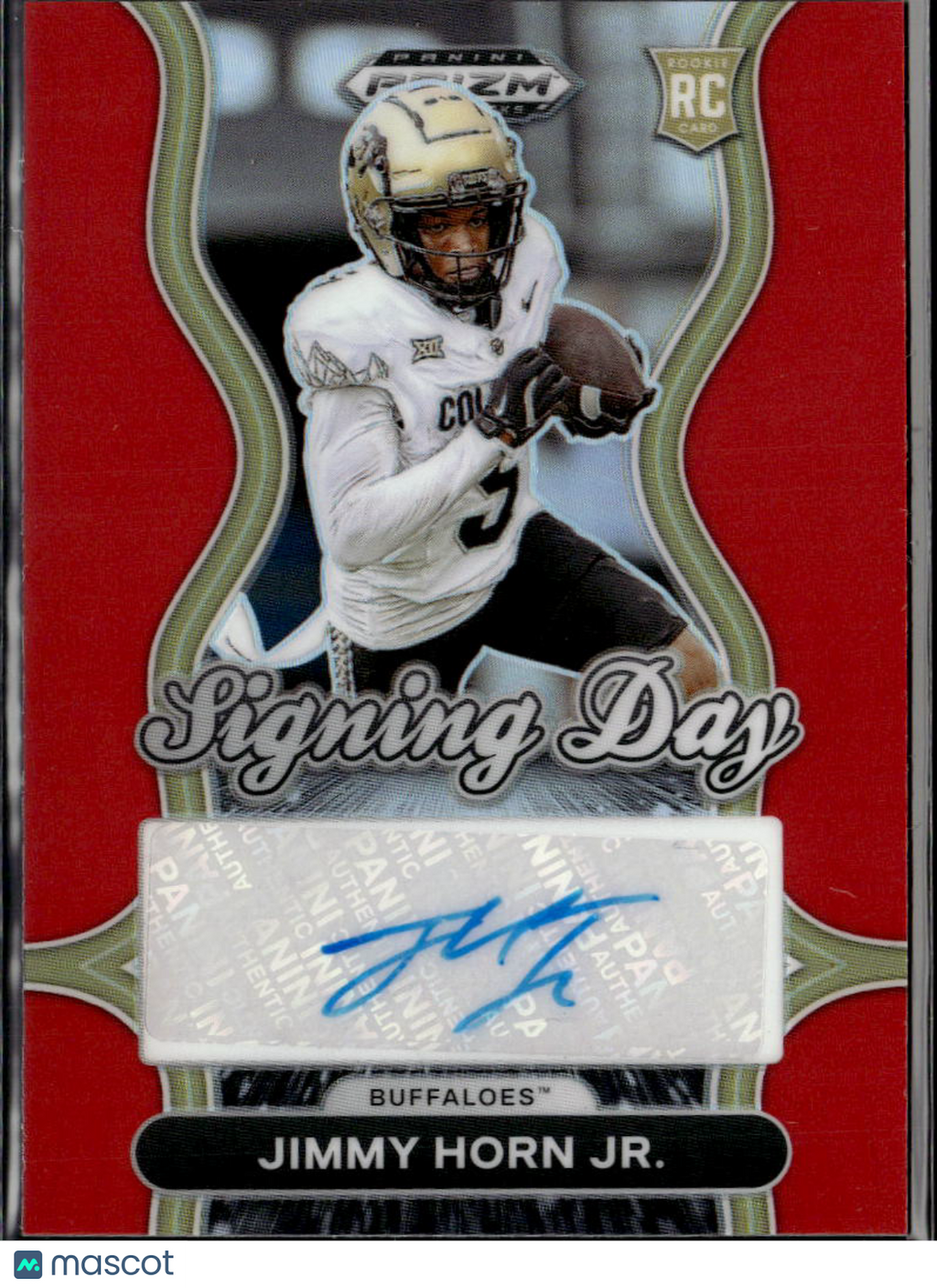 Jimmy Horn Jr. 2025 Prizm Draft Auto Autograph RC 22/399 Colorado Buffaloes