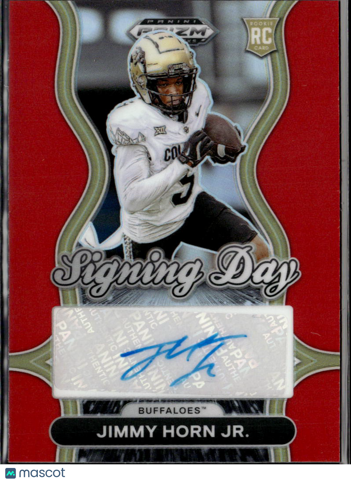 Jimmy Horn Jr. 2025 Prizm Draft Auto Autograph RC 22/399 Colorado Buffaloes