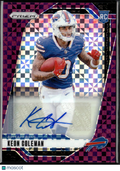 Keon Coleman 2024 Prizm Auto Autograph Purple RC 42/49 Buffalo Bills