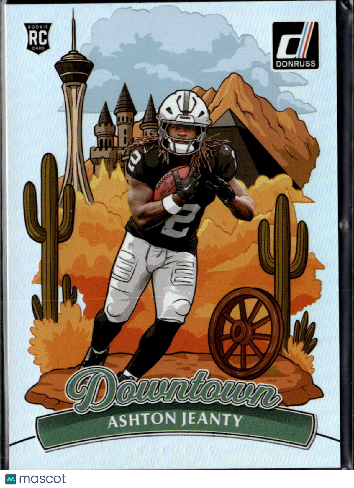 Ashton Jeanty 2025 Donruss DOWNTOWN SSP CASE HIT RC Las Vegas Raiders