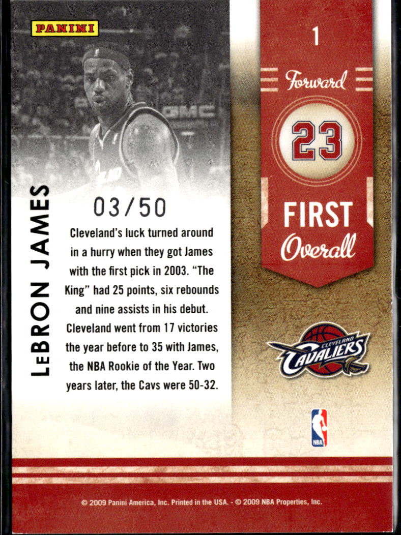 LeBron James 2009-10 Playoff Contenders Lottery Winners 3/50 Cleveland Cavaliers