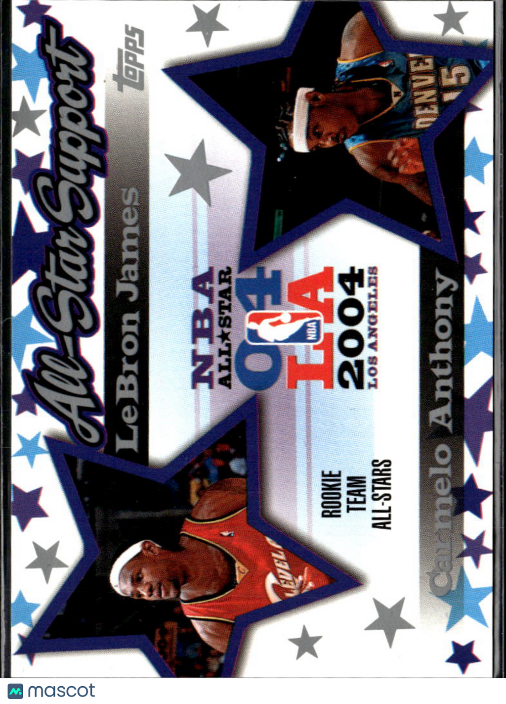 Carmelo Anthony LeBron James 2004 Topps All-Star Support Nuggets Cavaliers