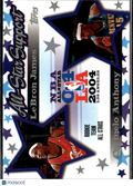 Carmelo Anthony LeBron James 2004 Topps All-Star Support Nuggets Cavaliers